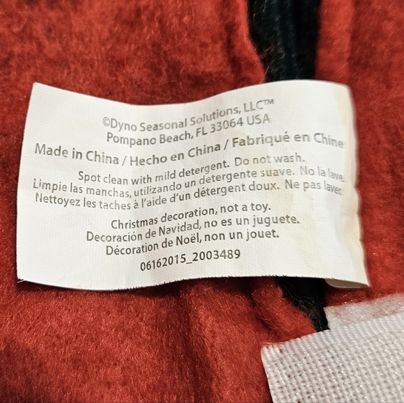 St. Nick's Choice Dark Green‎ Velvet & Red Trim Merry Christmas Tree Skirt F26 - Picture 6 of 7